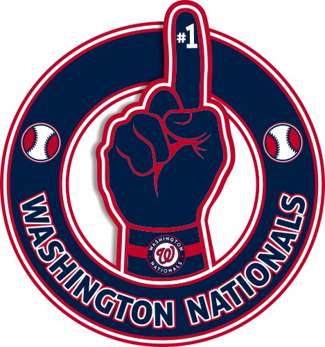 Number One Hand Washington Nationals logo iron on paper